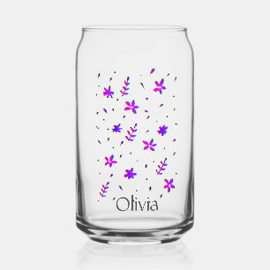 Pretty Sweet Modern Flower Design Can Glass