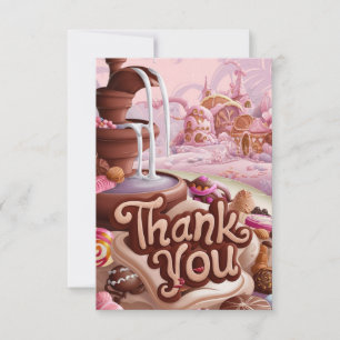 Pretty Sweets Chocolate thank you card
