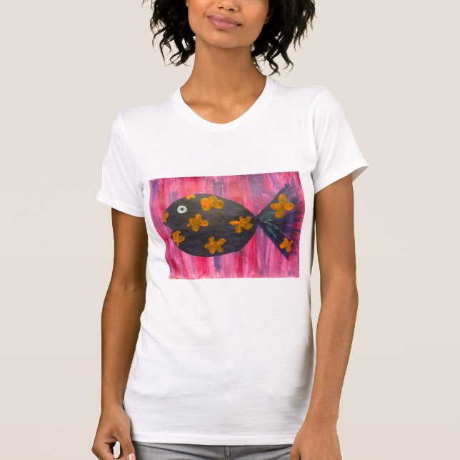 Pretty swimming in pink fish  T-Shirt (Front)