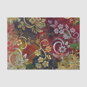 Pretty Swirls Floral Background Tissue Paper