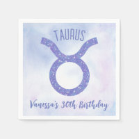 Pretty Taurus Astrology Sign Custom Birthday Party