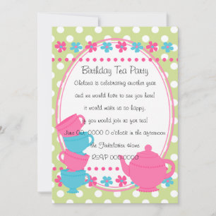 Pretty Tea Party Invitation