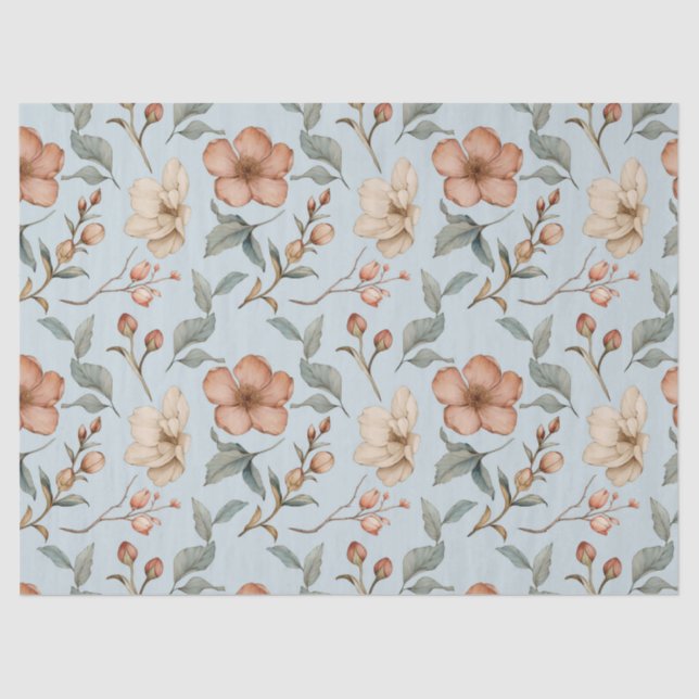 Pretty Tea Rose Tissue Paper (Front)