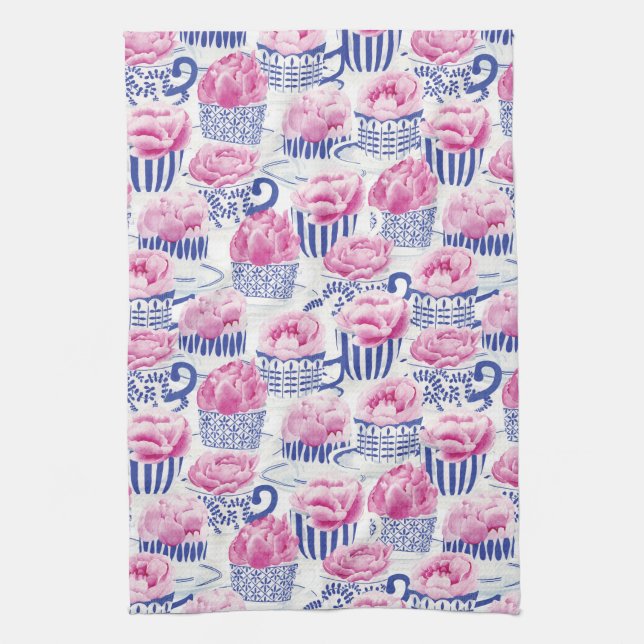 Pretty Tea Tea Towel (Vertical)