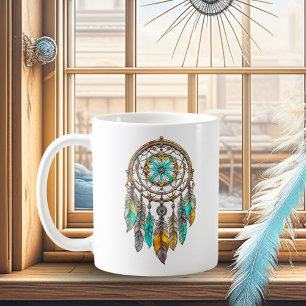 Pretty Teal and Brown Dreamcatcher  Coffee Mug