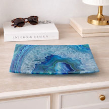 Pretty Teal Aqua Turquoise Geode Marble Pattern