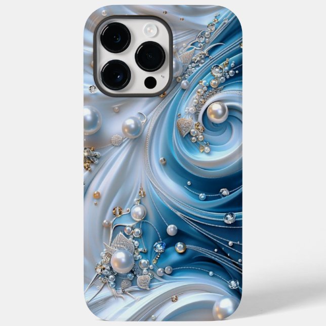 Pretty Teal Blue Aqua Turquoise Geode Rock Case-Ma Case-Mate iPhone Case (Back)