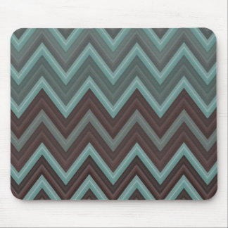 Pretty Teal Chevron Inspired Design - Zigzag Mouse Mat