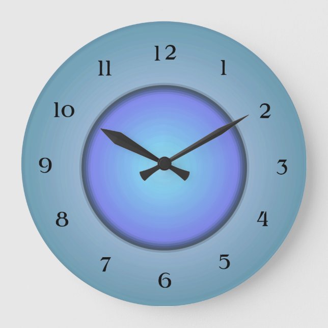 Pretty Teal with Mauve/Aqua > Wall Clock (Front)