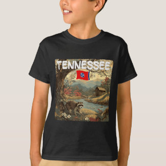Pretty Tennessee Racoon in Nature Graphic T-Shirt