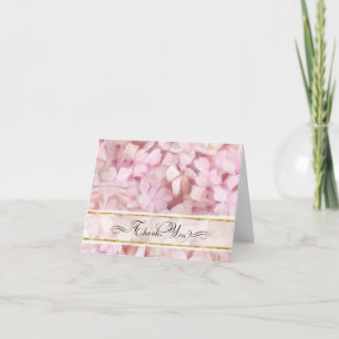 Pretty Thank You Note Blush Pink Hydrangea Art