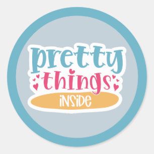Pretty things inside classic round sticker