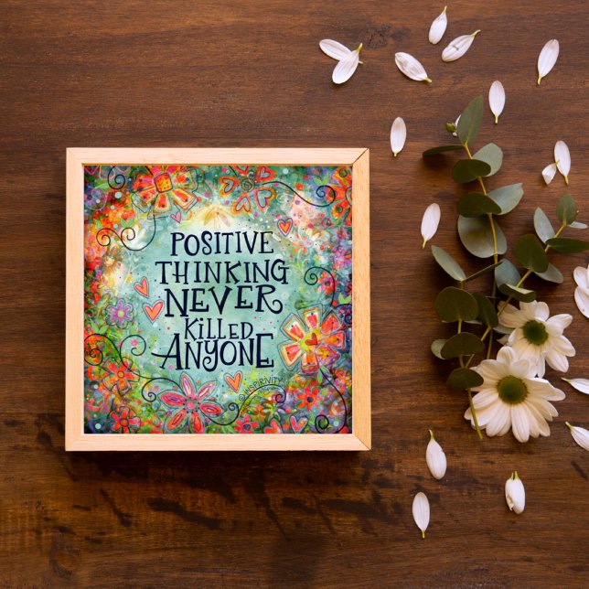 Pretty Think Positive Quote Inspirivity Poster (Creator Uploaded)