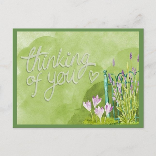 Pretty Thinking of You Postcard (Front)