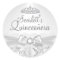 Pretty Tiara & Bow Silver Quinceanera Sticker