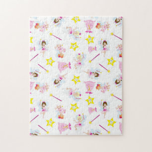 Pretty Tooth Fairy Magic Wand White Teeth Jigsaw Puzzle