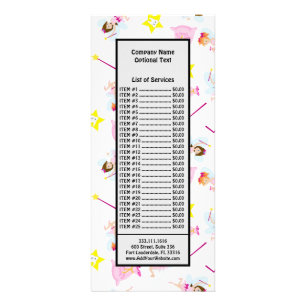 Pretty Tooth Fairy Magic Wand White Teeth Yellow Rack Card