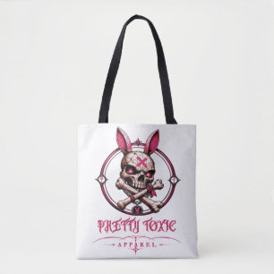 Pretty Toxic Skull Bunny Women's Pastel Goth Stree Tote Bag