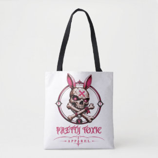 Pretty Toxic Skull Bunny Women's Pastel Goth Stree Tote Bag