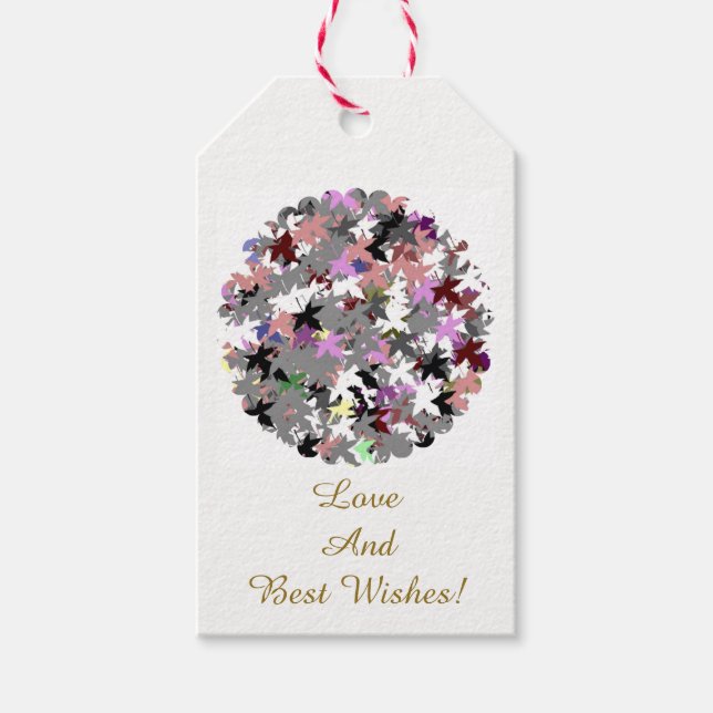 PRETTY TREE LEAVES GIFT TAGS (Front)