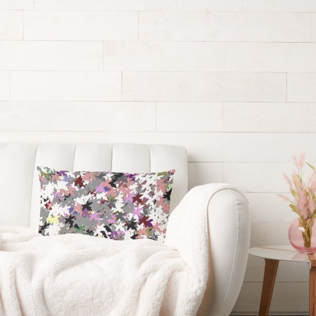 PRETTY TREE LEAVES LUMBAR CUSHION (Couch)