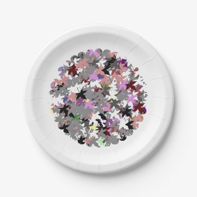 PRETTY TREE LEAVES PAPER PLATE (Front)
