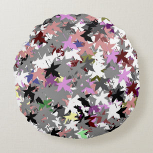 PRETTY TREE LEAVES ROUND CUSHION