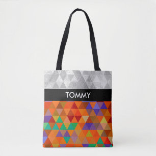 Pretty Triangle grunge pattern I & II + your ideas Tote Bag