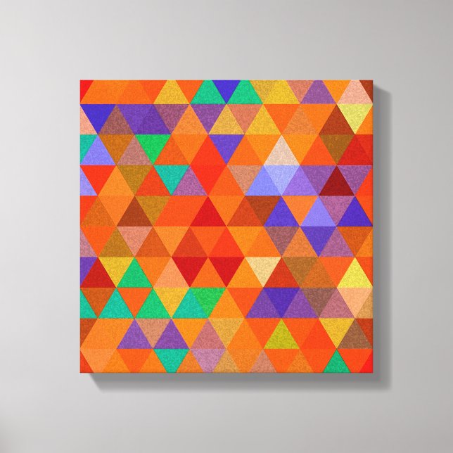 Pretty Triangle grunge pattern I + your ideas Canvas Print (Front)