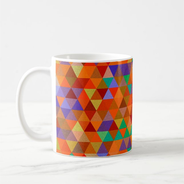 Pretty Triangle grunge pattern I + your ideas Coffee Mug (Left)