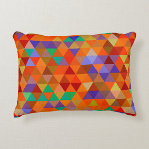 Pretty Triangle grunge pattern I + your ideas Decorative Cushion