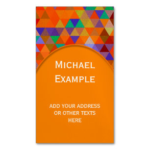 Pretty Triangle grunge pattern I + your ideas Magnetic Business Card