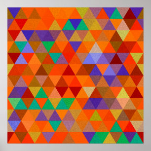 Pretty Triangle grunge pattern I + your ideas Poster