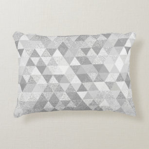 Pretty Triangle grunge pattern II + your ideas Decorative Cushion