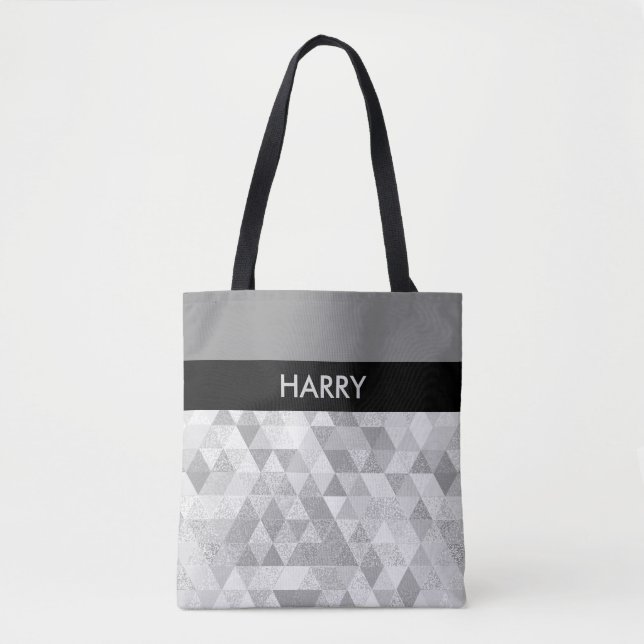 Pretty Triangle grunge Pattern II + your ideas Tote Bag (Front)