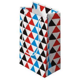 Pretty Triangle pattern black red blue + your idea Small Gift Bag