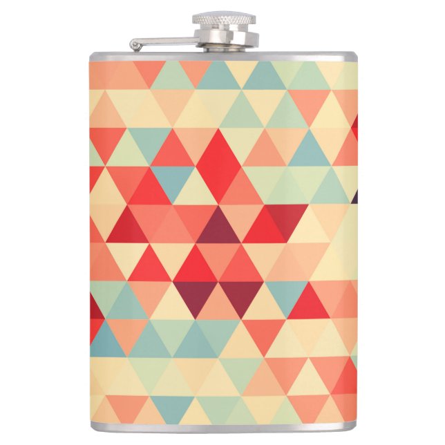 Pretty Triangle pattern II + your ideas Hip Flask (Front)