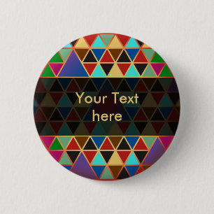 Pretty Triangle pattern III + your ideas 6 Cm Round Badge