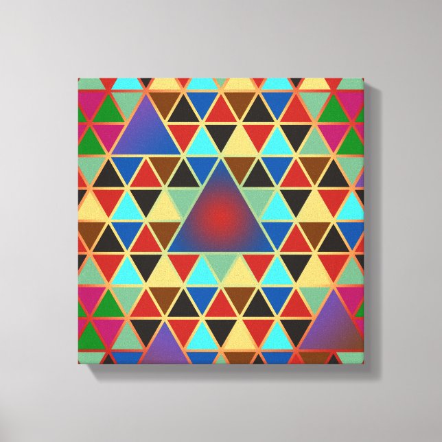 Pretty Triangle pattern III + your ideas Canvas Print (Front)