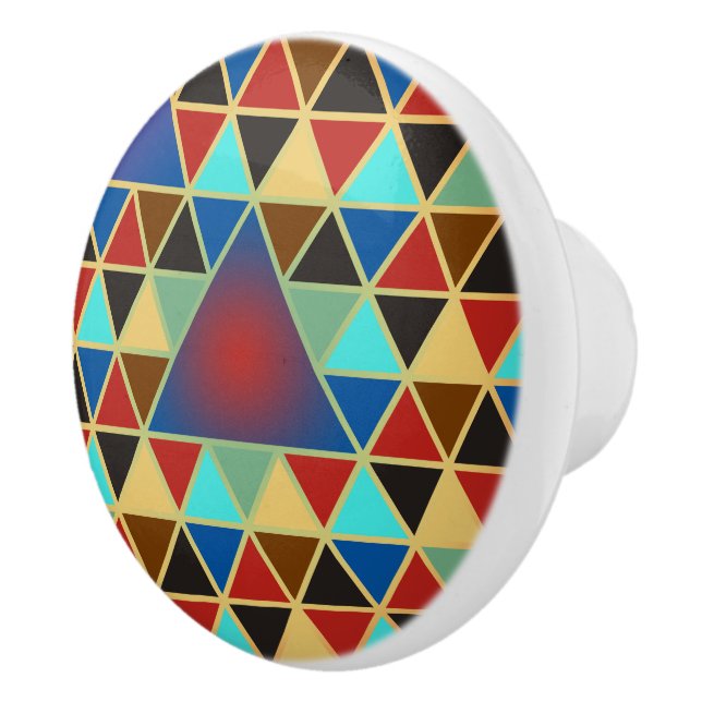 Pretty Triangle pattern III + your ideas Ceramic Knob (Right)