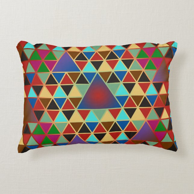 Pretty Triangle pattern III + your ideas Decorative Cushion (Front)