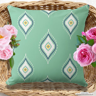 Pretty Tribal design Turquoise Cushion