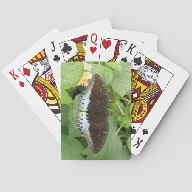 Pretty Tropical Butterfly Playing Cards (Back)