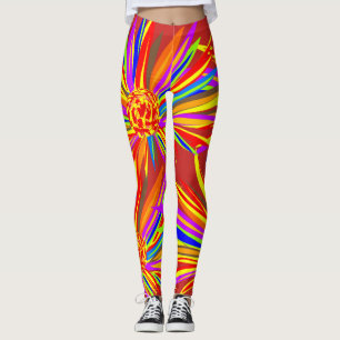 Pretty Tropical Flowers Colourful Leggings