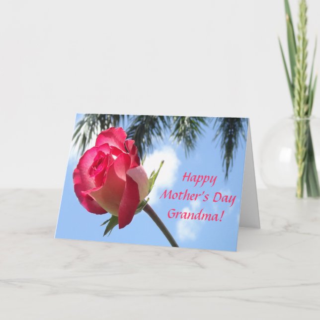 Pretty Tropical Happy Mothers Day Grandma Cards (Front)