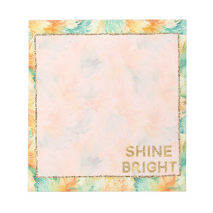 Pretty Tropical Teal Orange Cream  Notepad