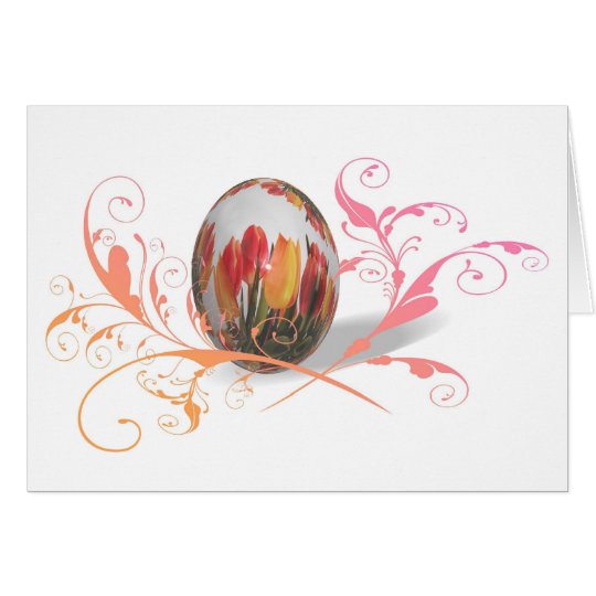 Pretty Tulips Easter Egg Card