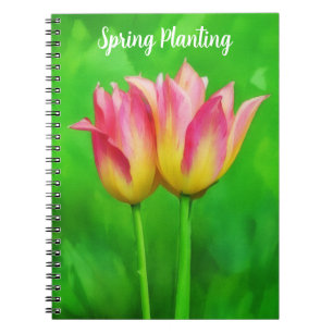Pretty Tulips Personalise a Journal Notebook