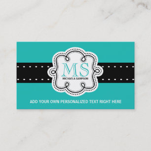 Pretty Turquoise Solid Colour Girl Calling Card