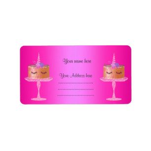 PRETTY UNICORN ADDRESS LABELS BY IDODESIGNS